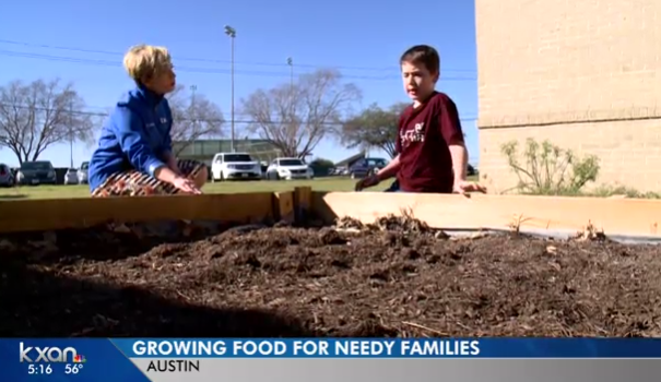 Image: Austin kid grows food to feed families in need